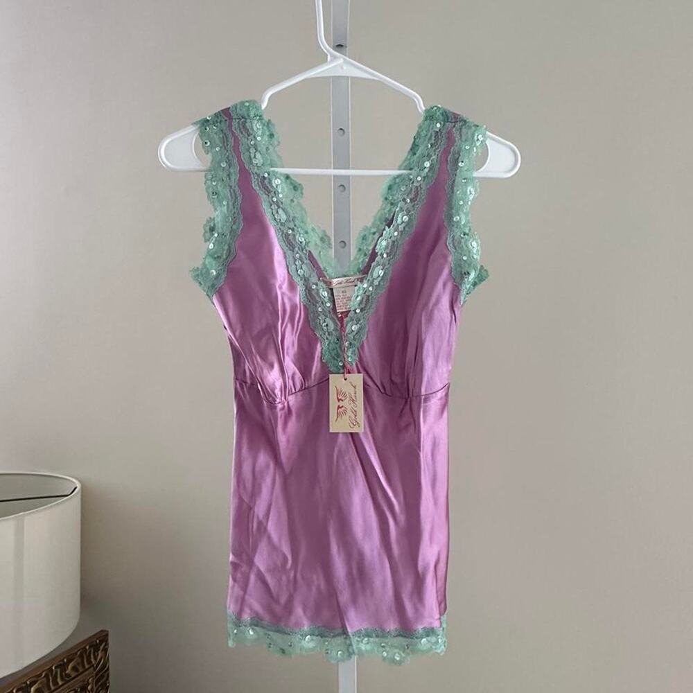Nwt gold hawk purple silk